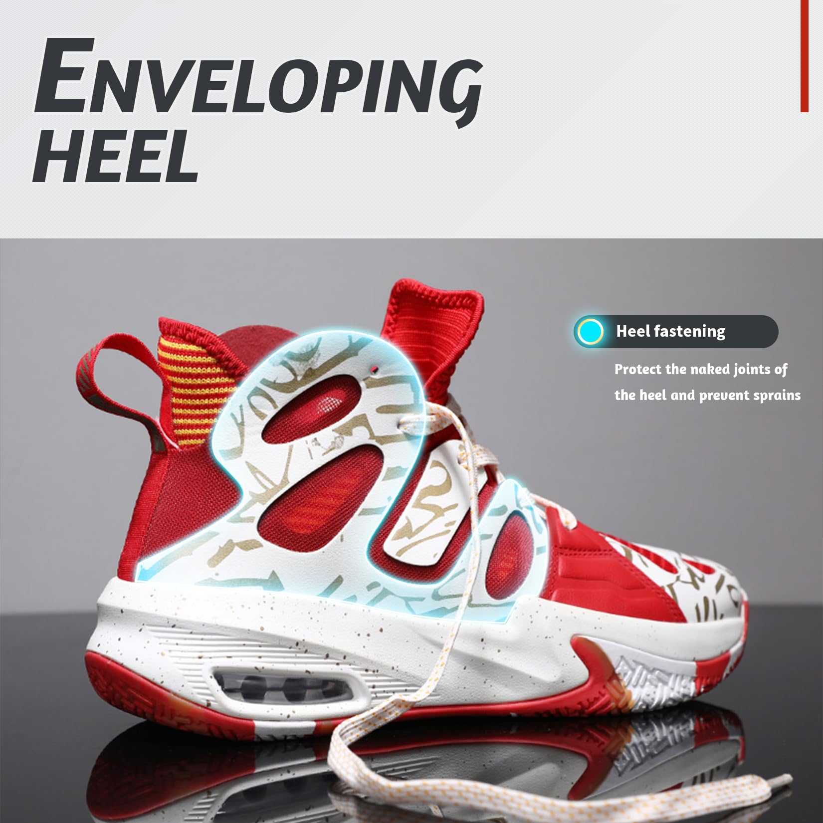 ASHION Zapatos de Baloncesto para Hombre de Moda Transpirables Zapatillas Antideslizantes para Hombre con Soporte de Arco Zapatos Deportivos para Correr