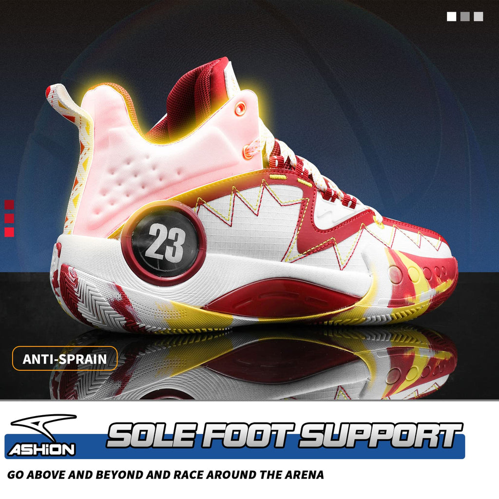 ASHION Zapatos de Baloncesto para Hombre de Moda Transpirables Zapatillas Antideslizantes para Hombre con Soporte de Arco Zapatos Deportivos para Correr