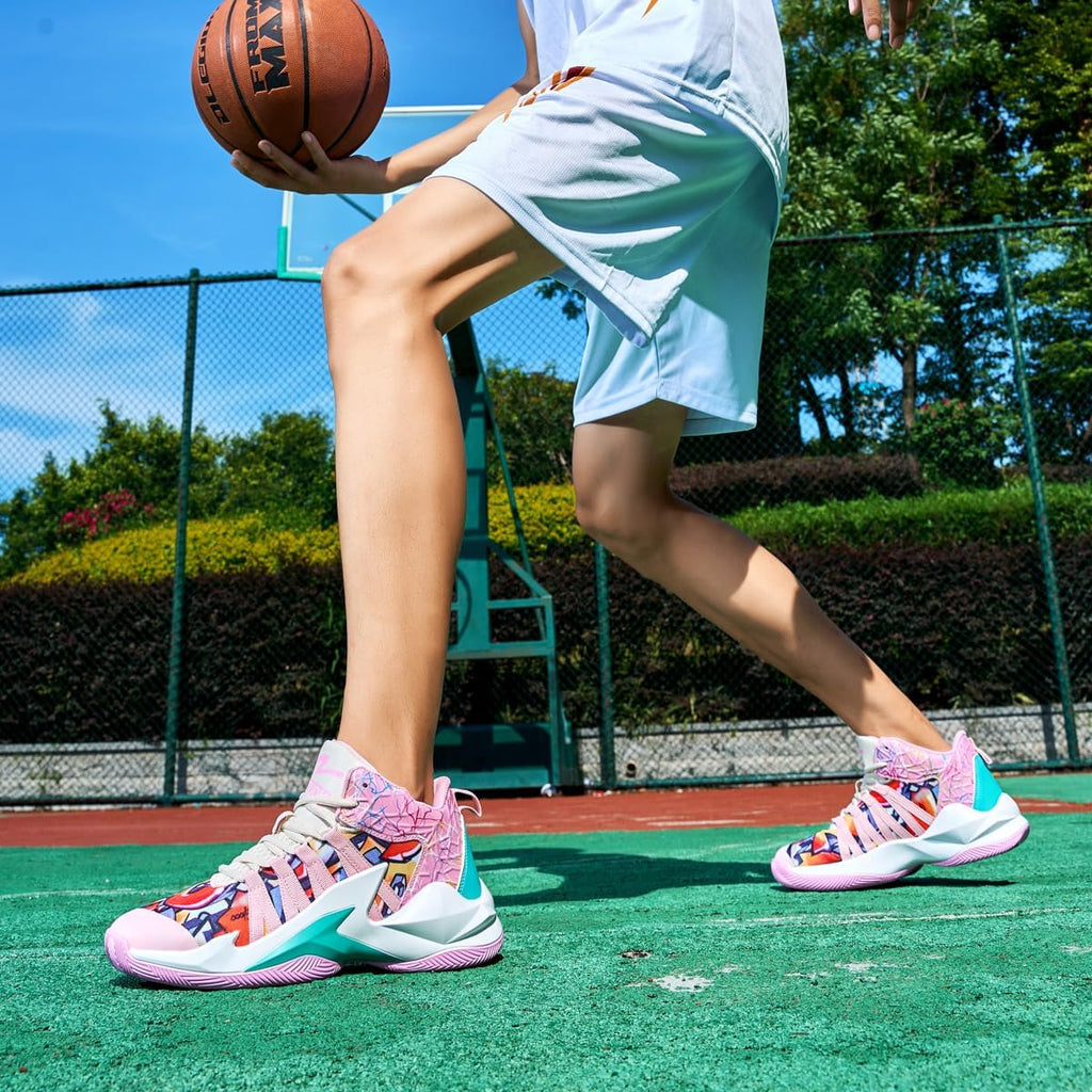 Zapatos de baloncesto para hombre y mujer, ultra ligeros, a la moda, antideslizantes, para Streetball Master, transpirables, para exteriores, zapatos acolchados para fitness