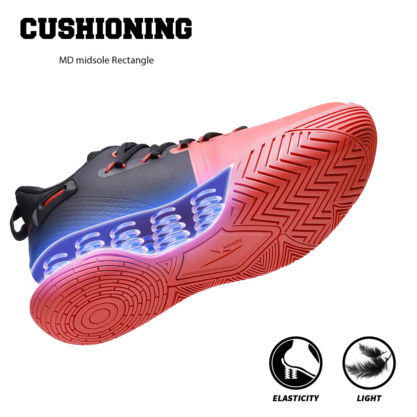 ASHION Zapatos de baloncesto ligeros para hombre