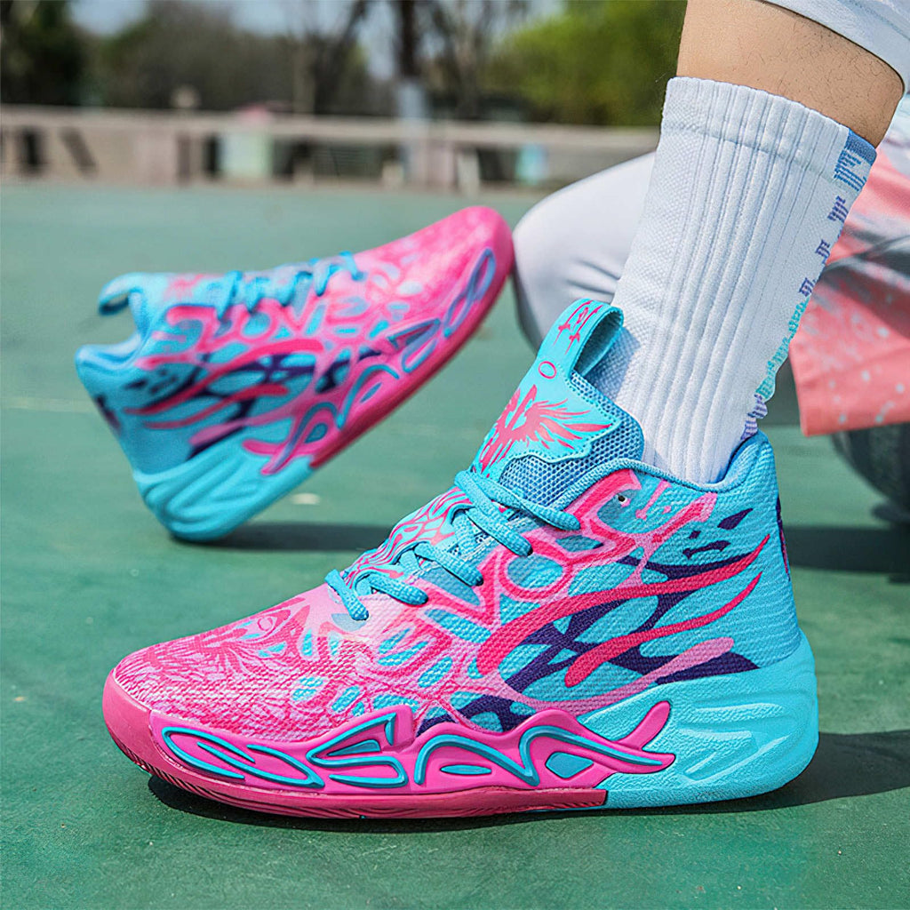 Exusiai Tenis de baloncesto para hombre, transpirables, antideslizantes, cómodos, acolchados, atléticos