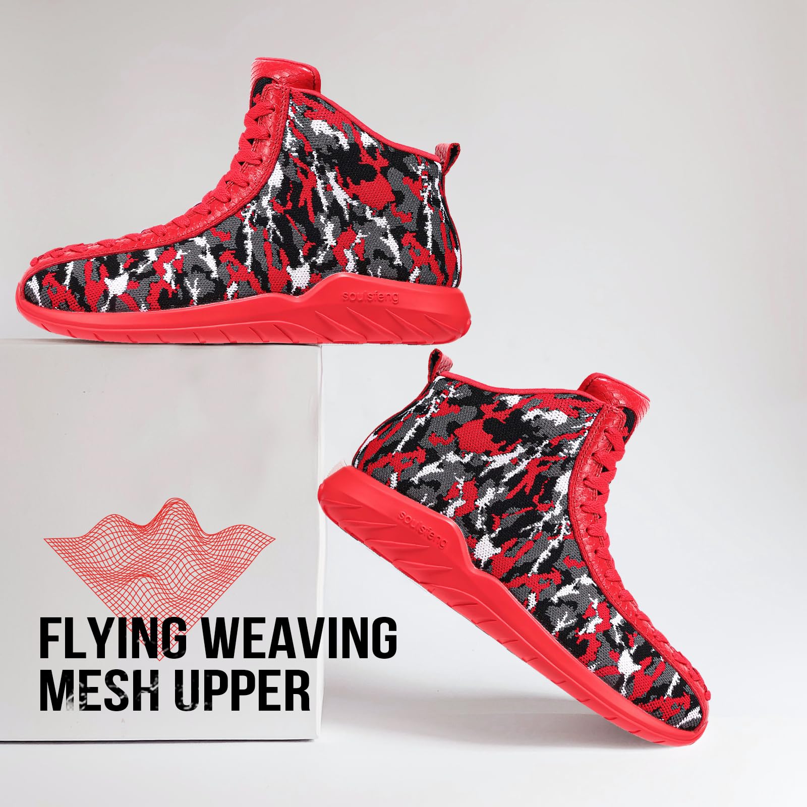 Zapatillas altas de baloncesto para hombre y mujer, con cordones únicos, ligeras, antideslizantes, para exteriores
