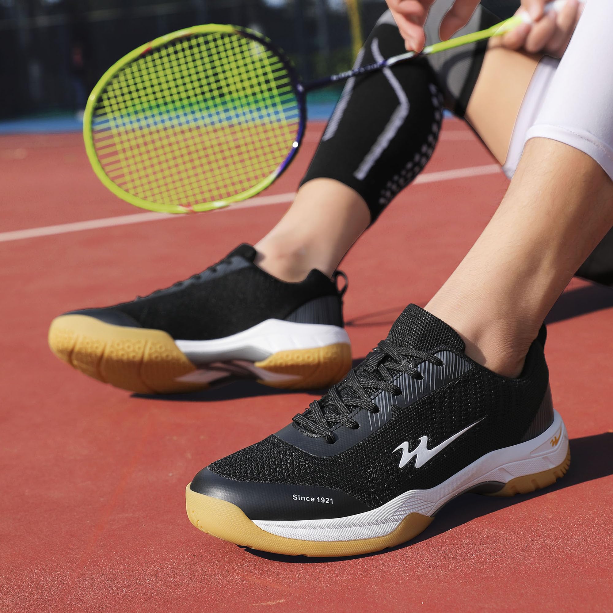 Tenis - Bádminton - Pickleball - Zapatos Unisex Antideslizantes de Pickleball y Tenis | Zapatos de Pista Ligeros y Transpirables para Hombres y Mujeres