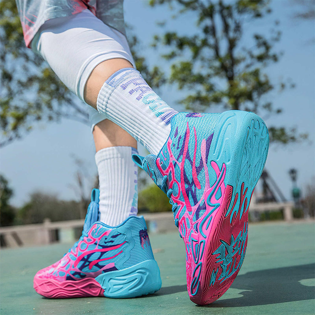 Exusiai Tenis de baloncesto para hombre, transpirables, antideslizantes, cómodos, acolchados, atléticos