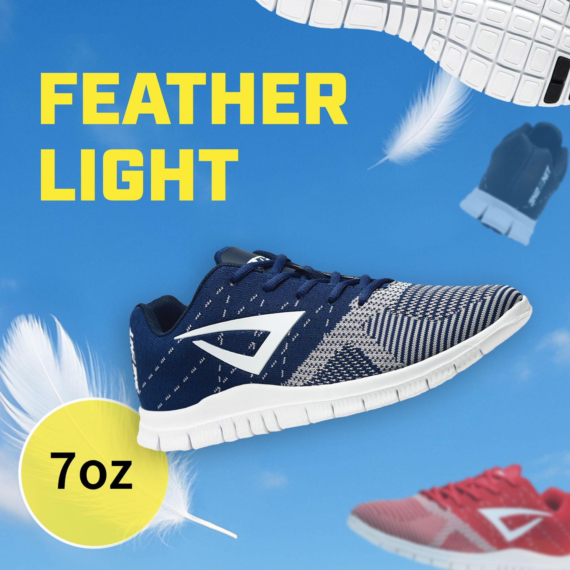 3N2 K-NIT Trainer - Zapatos ligeros – Zapatillas transpirables y cómodas para caminar y correr casuales – Antideslizantes