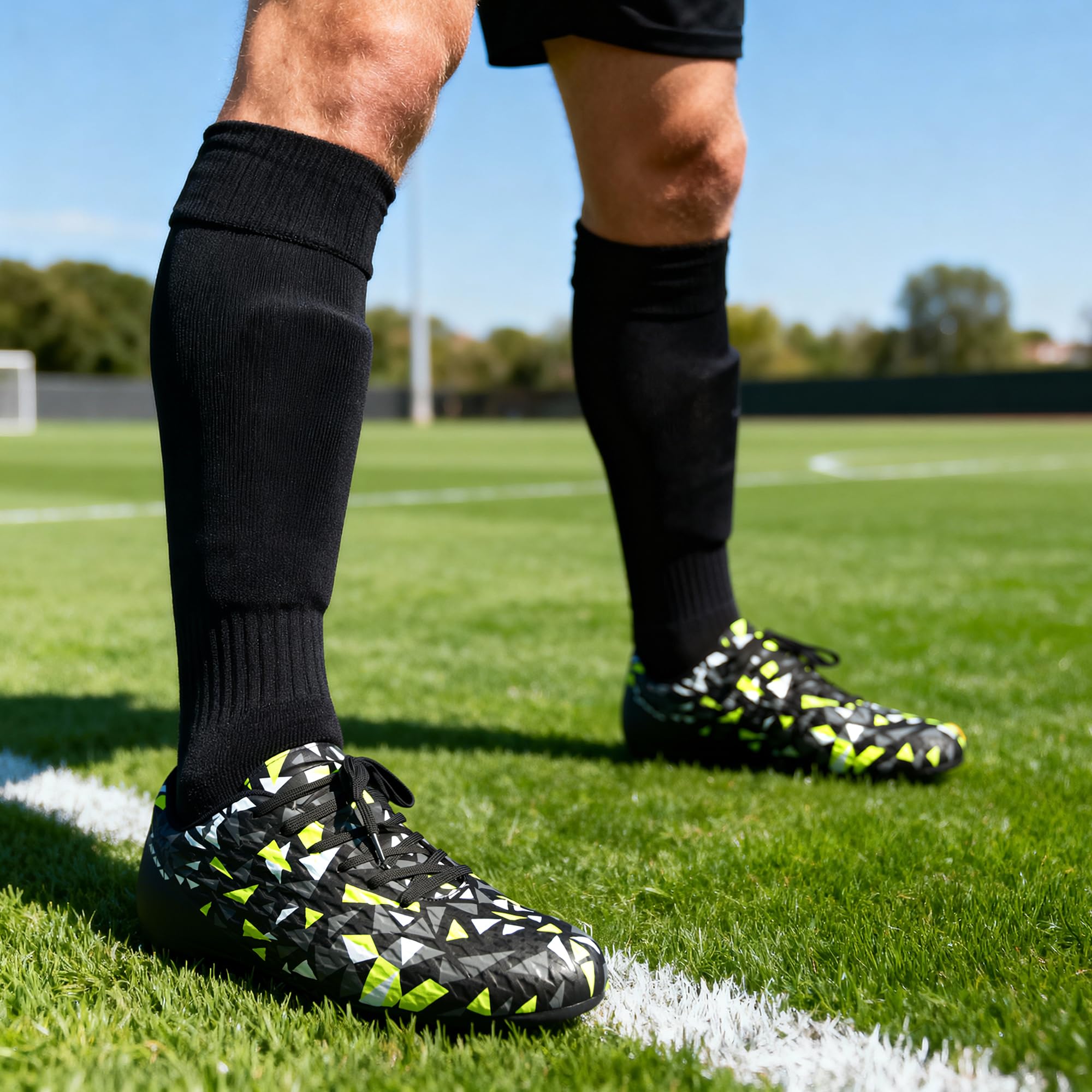 DREAM PAIRS Zapatos de fútbol para hombre, zapatos de fútbol para adultos, con cordones, firmes, atléticos, para entrenamiento al aire libre, zapatos de fútbol