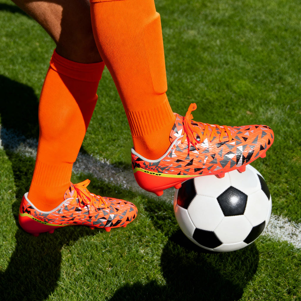 DREAM PAIRS Zapatos de fútbol para hombre, zapatos de fútbol para adultos, con cordones, firmes, atléticos, para entrenamiento al aire libre, zapatos de fútbol
