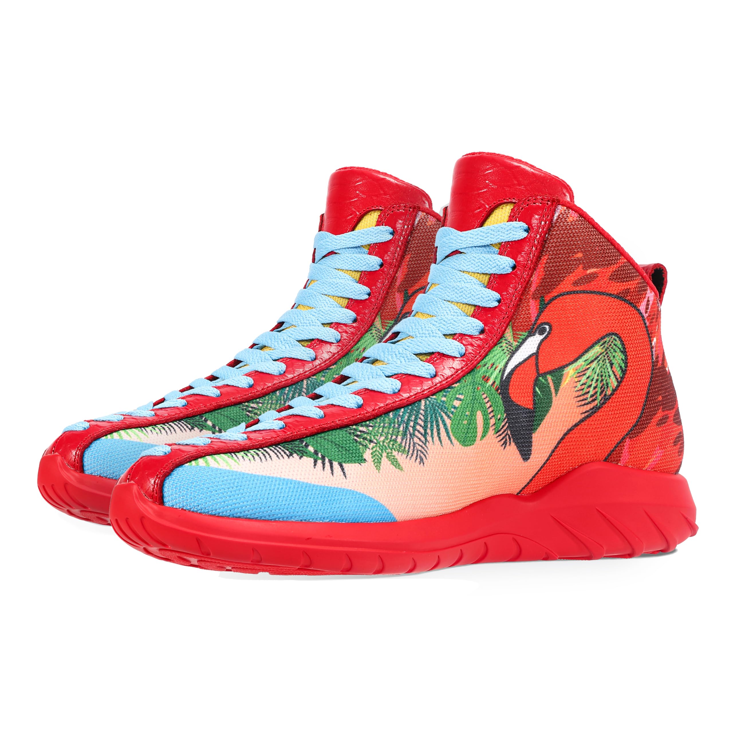 Zapatillas altas de baloncesto para hombre y mujer, con cordones únicos, ligeras, antideslizantes, para exteriores
