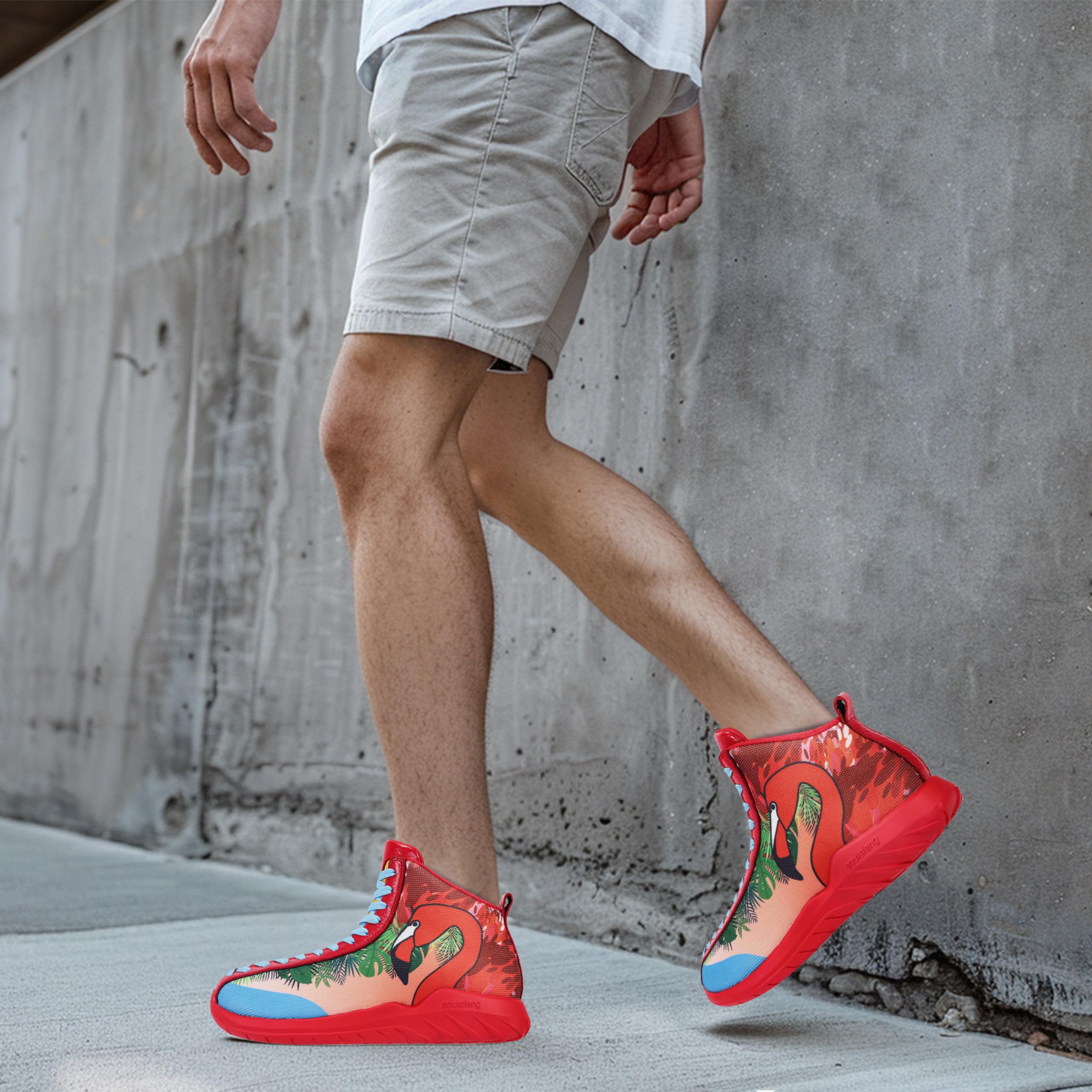 Zapatillas altas de baloncesto para hombre y mujer, con cordones únicos, ligeras, antideslizantes, para exteriores