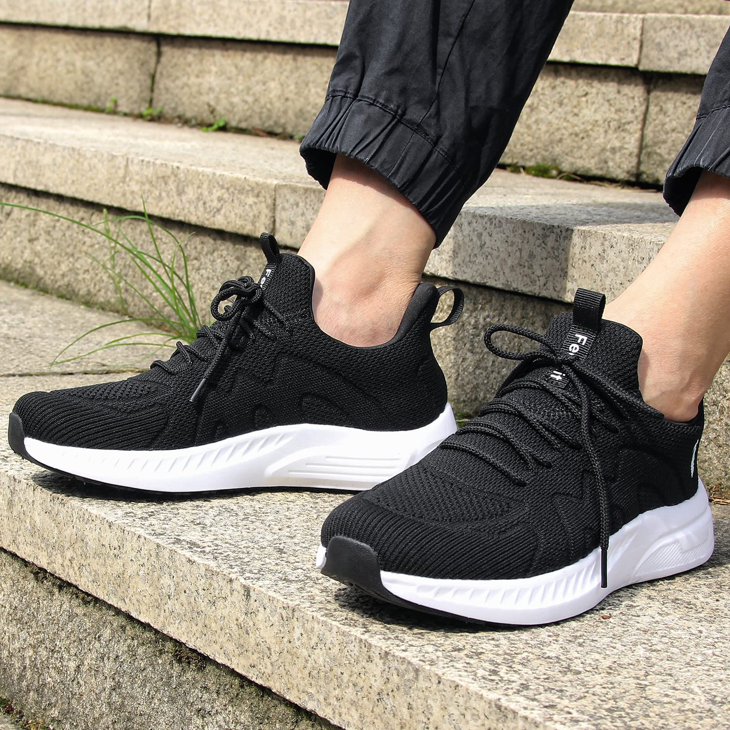 Feethit - Tenis para hombre antideslizantes, ligeros, transpirables, estilo slip-on, para caminar, correr y gimnasio