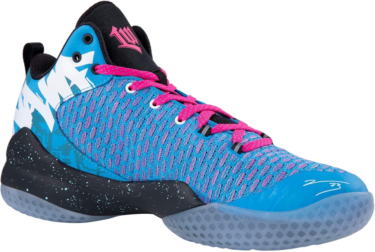 PEAK High Top Mens Basketball Shoes Lou Williams Streetball Master Breathable Outdoor Sneakers Cushioning Shoes for Fitness