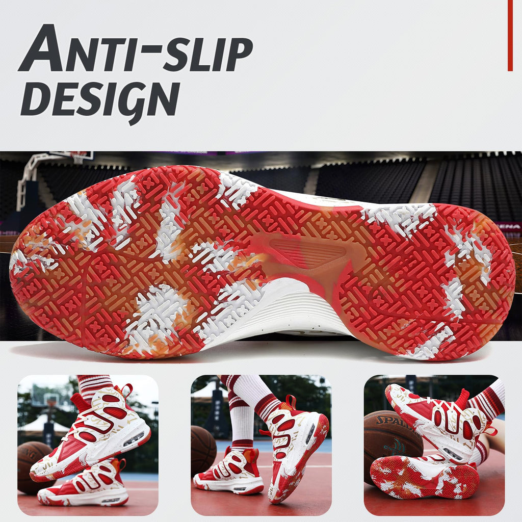 ASHION Zapatos de Baloncesto para Hombre de Moda Transpirables Zapatillas Antideslizantes para Hombre con Soporte de Arco Zapatos Deportivos para Correr