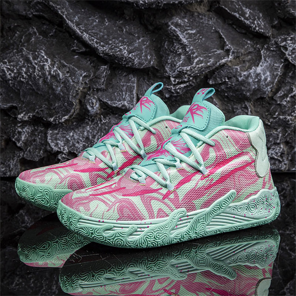 Zapatos de baloncesto de caña alta con cordones para hombre, estilo chino, transpirables, antideslizantes, zapatillas deportivas para exteriores con amortiguación, zapatos de entrenamiento