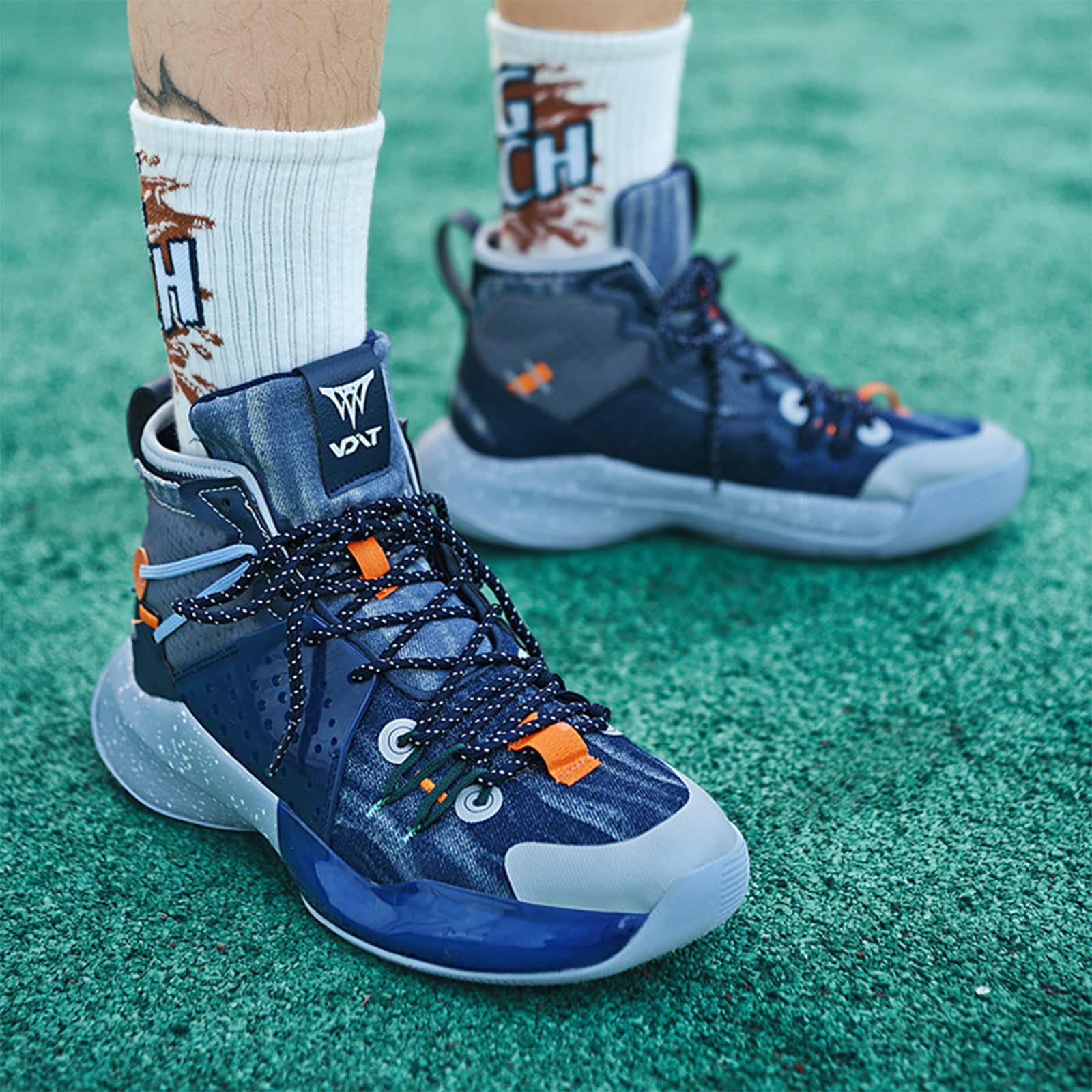 Zapatillas de baloncesto de caña alta para hombre, deportivas, de moda, antideslizantes, para correr y entrenamiento