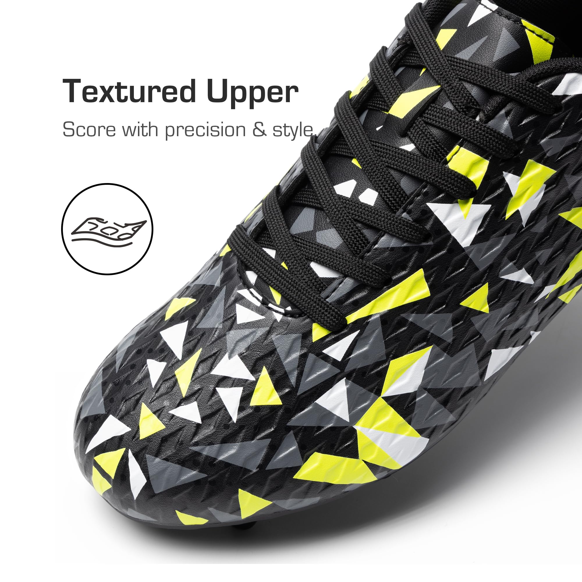DREAM PAIRS Zapatos de fútbol para hombre, zapatos de fútbol para adultos, con cordones, firmes, atléticos, para entrenamiento al aire libre, zapatos de fútbol