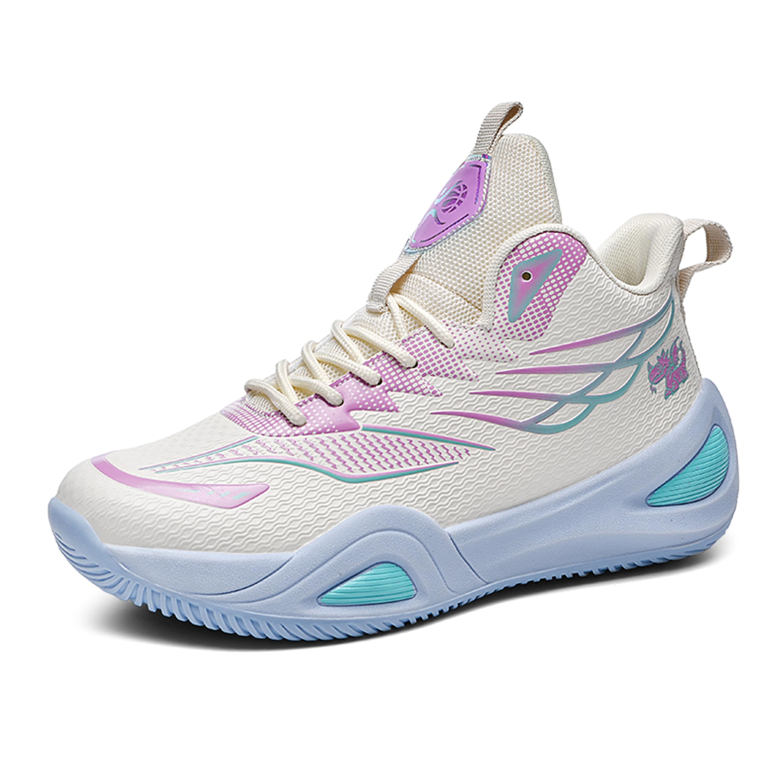 Zapatos de baloncesto de caña alta para hombre con suelas antideslizantes y resistentes al desgaste, zapatos para correr con diseño de graffiti, zapatos deportivos de moda