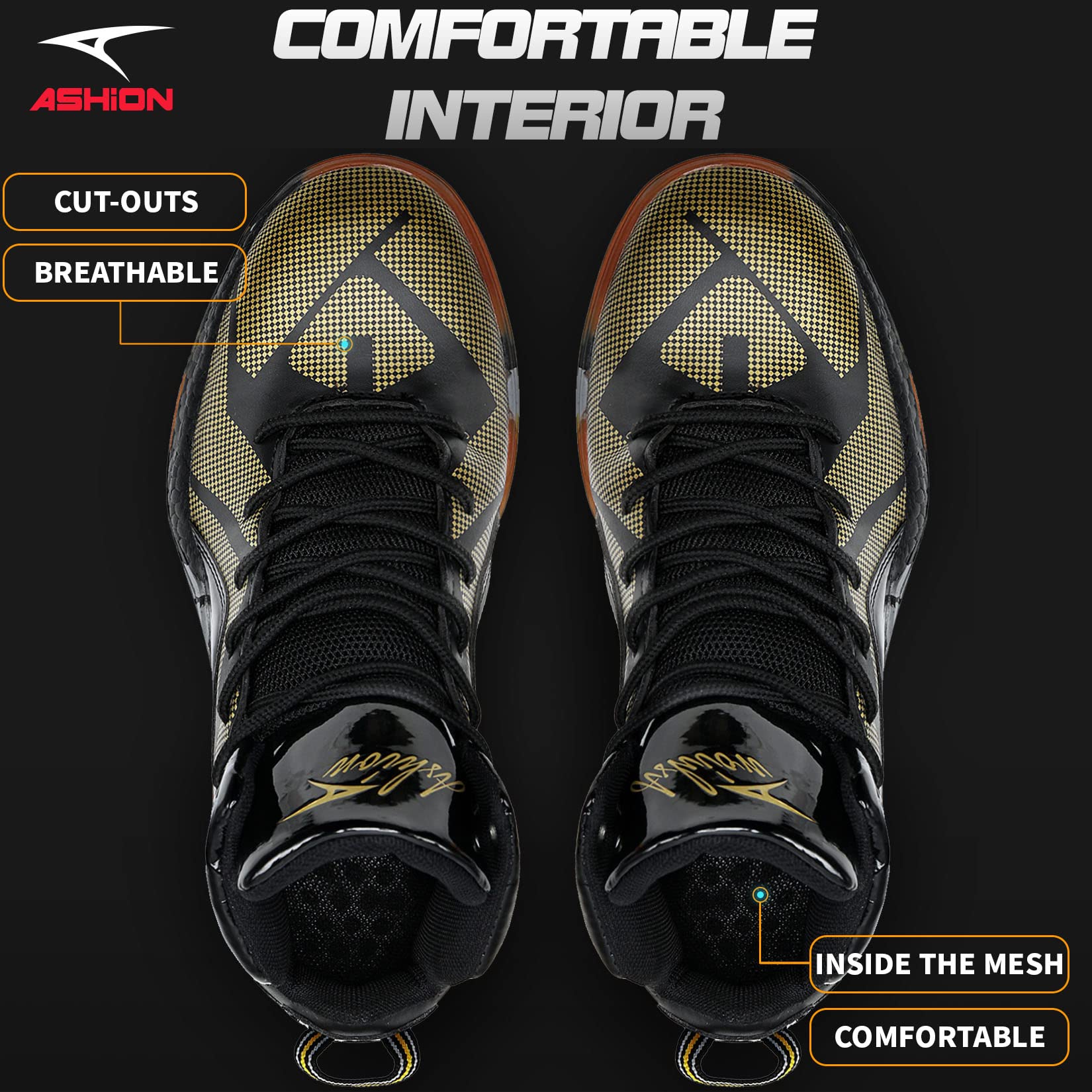 ASHION Zapatos de baloncesto ligeros para hombre