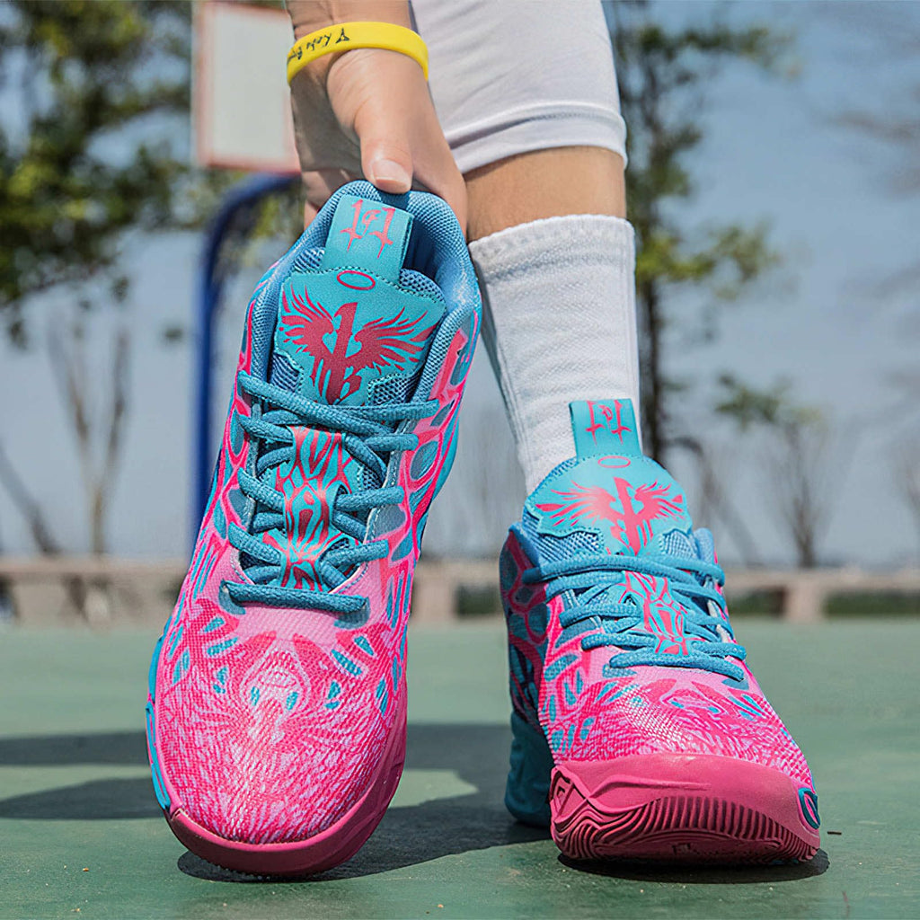 Exusiai Tenis de baloncesto para hombre, transpirables, antideslizantes, cómodos, acolchados, atléticos