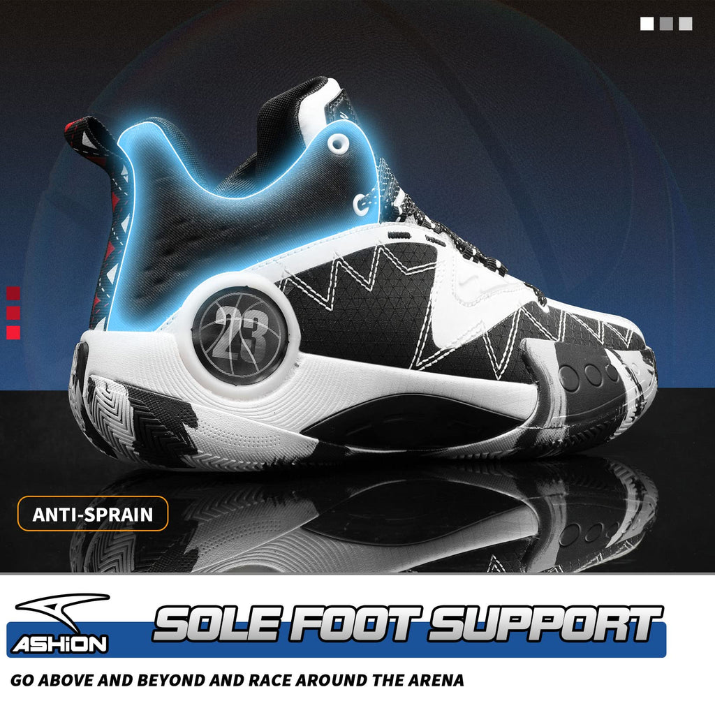 ASHION Zapatos de Baloncesto para Hombre de Moda Transpirables Zapatillas Antideslizantes para Hombre con Soporte de Arco Zapatos Deportivos para Correr