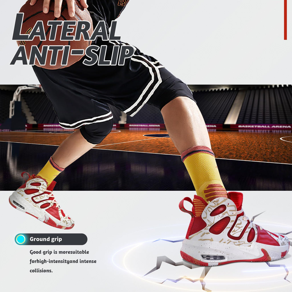 ASHION Zapatos de Baloncesto para Hombre de Moda Transpirables Zapatillas Antideslizantes para Hombre con Soporte de Arco Zapatos Deportivos para Correr