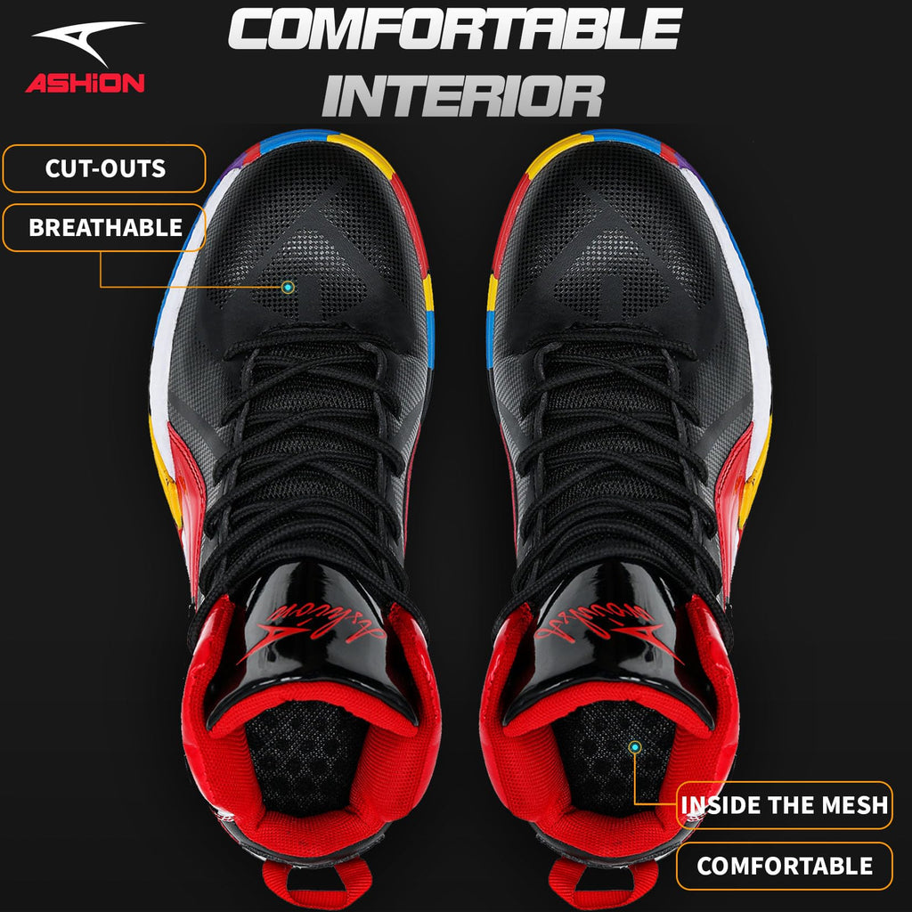 ASHION Zapatos de baloncesto ligeros para hombre